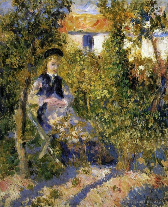 Pierre-Auguste Renoir Peinture à l'huile - Nini dans le jardin