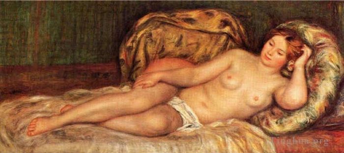 Pierre-Auguste Renoir Peinture à l'huile - Nu sur coussins