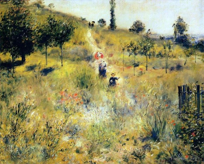 Pierre-Auguste Renoir Peinture à l'huile - Chemin à travers les hautes herbes