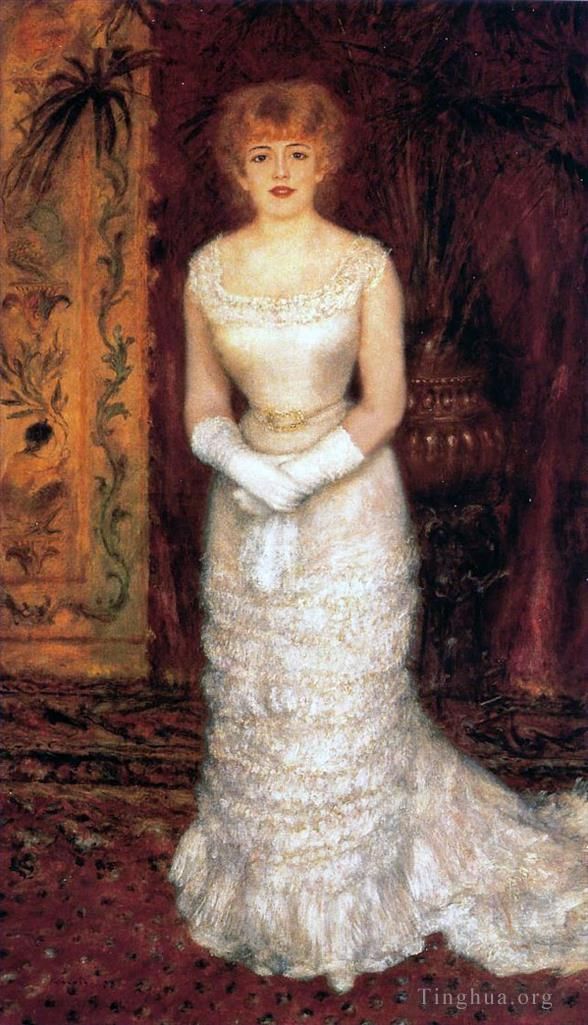 Pierre-Auguste Renoir Peinture à l'huile - Portrait actrice Jeanne Samary