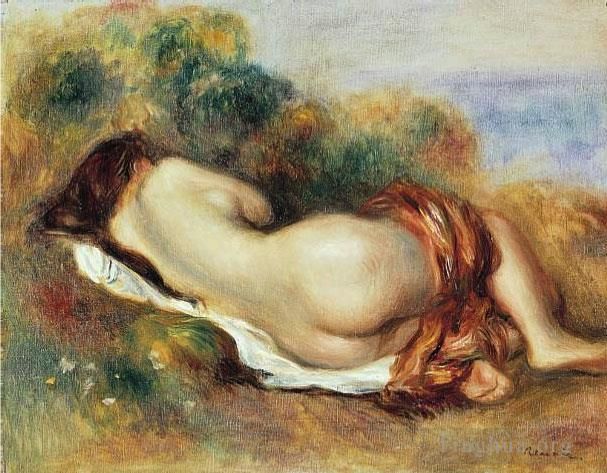 Pierre-Auguste Renoir Peinture à l'huile - Nu allongé 1890