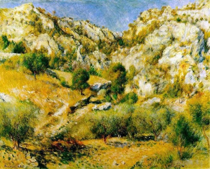 Pierre-Auguste Renoir Peinture à l'huile - Craigs rocheux à Lestaque