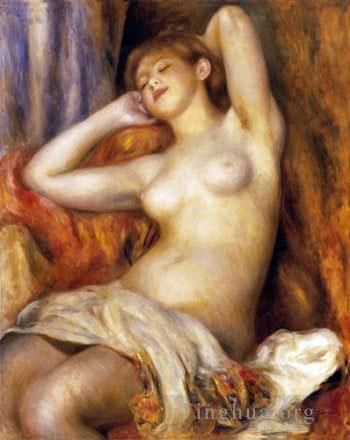Pierre-Auguste Renoir Peinture à l'huile - Baigneur endormi