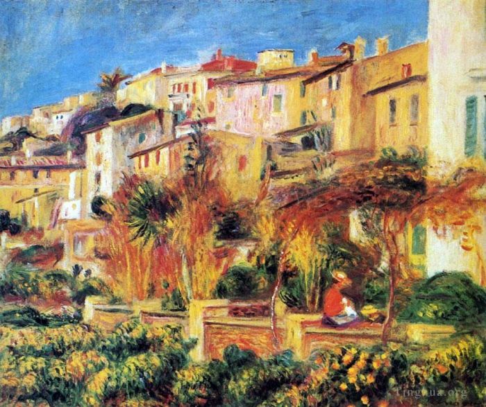 Pierre-Auguste Renoir Peinture à l'huile - Terrasse à cagnes