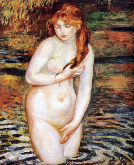 Pierre-Auguste Renoir Peinture à l'huile - Le baigneur
