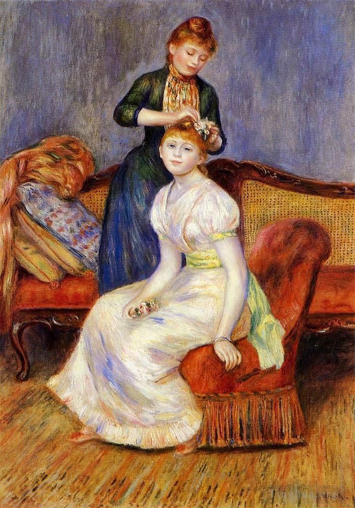 Pierre-Auguste Renoir Peinture à l'huile - La coiffure