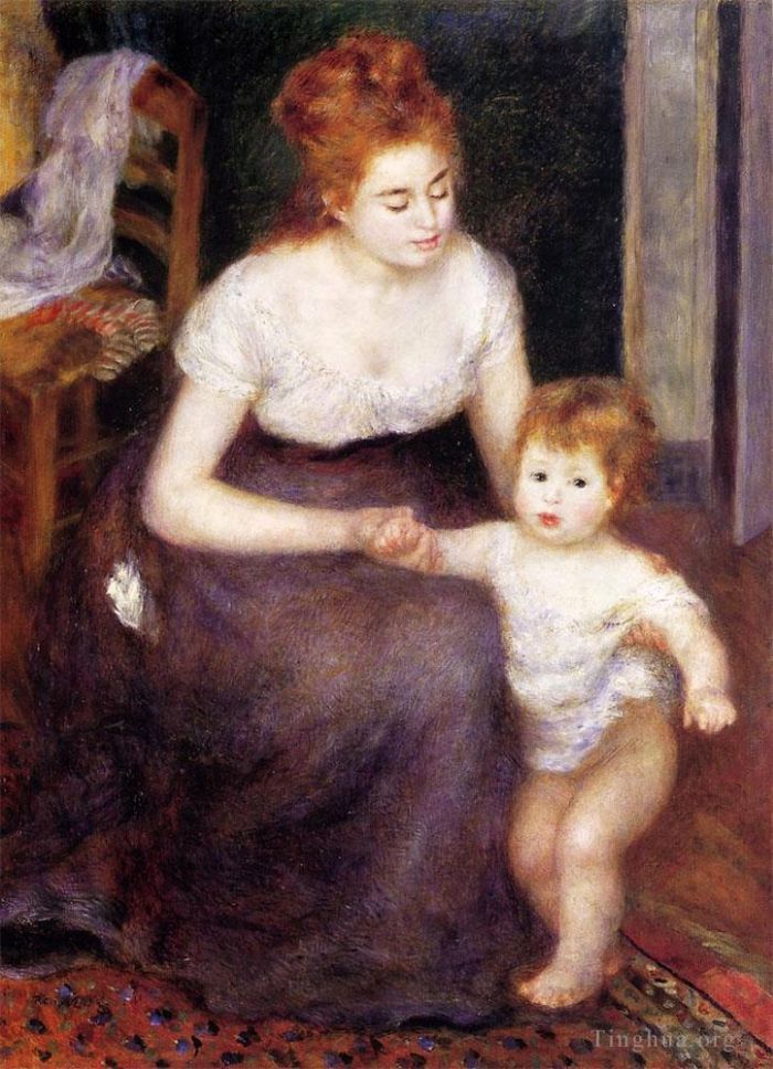 Pierre-Auguste Renoir Peinture à l'huile - Le premier pas