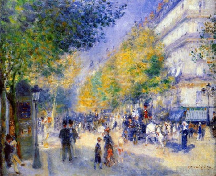 Pierre-Auguste Renoir Peinture à l'huile - Les grands boulevards