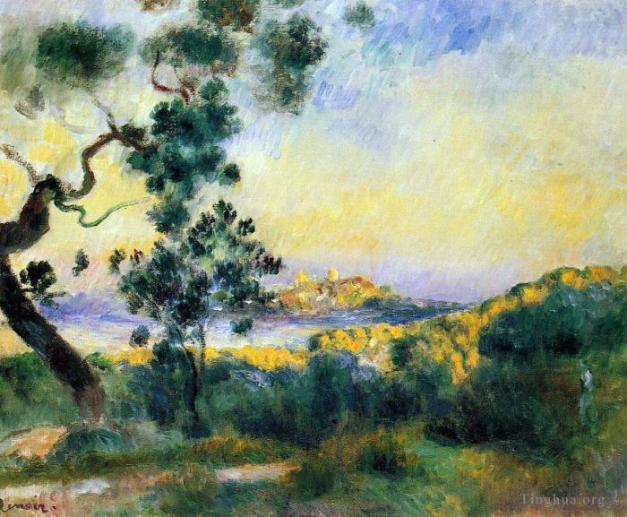Pierre-Auguste Renoir Peinture à l'huile - Vue d'Antibes