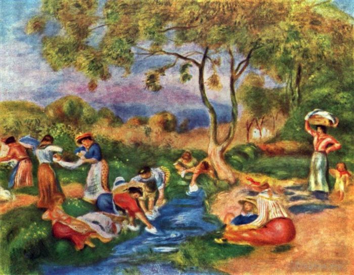 Pierre-Auguste Renoir Peinture à l'huile - Lavandières