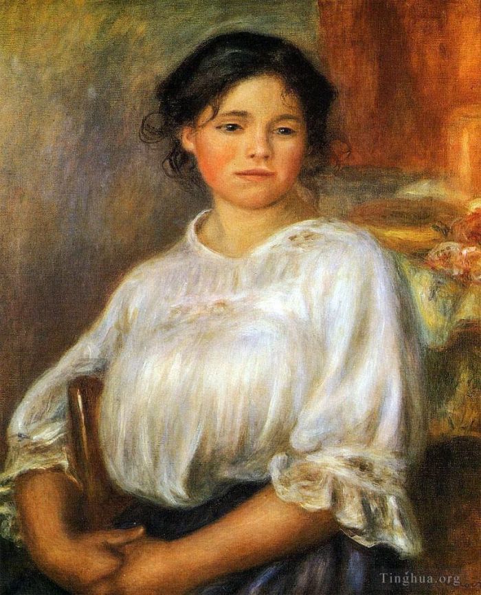 Pierre-Auguste Renoir Peinture à l'huile - Jeune femme assise