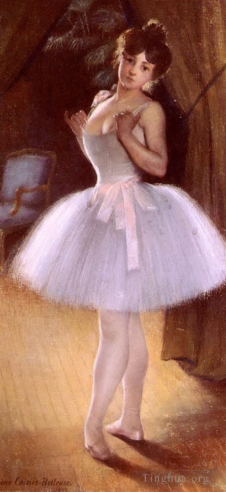 Pierre Carrier-Belleuse Peinture à l'huile - Danseuse de ballet