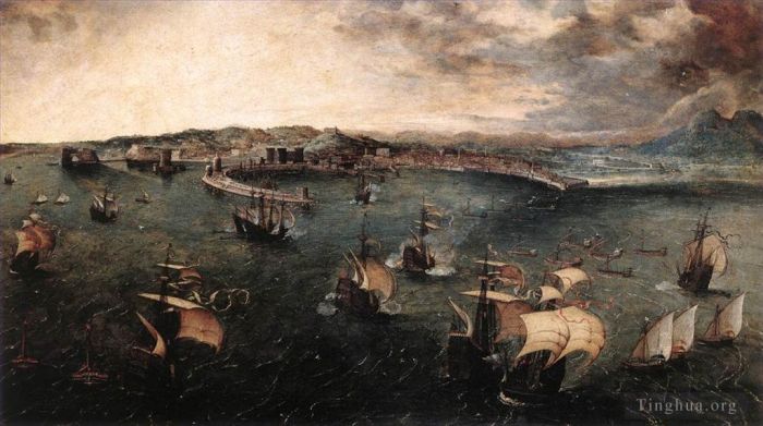 Pieter Brueghel the Elder Peinture à l'huile - Bataille navale dans le golfe de Naples