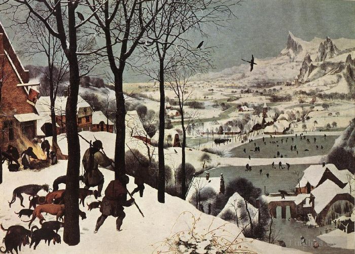 Pieter Brueghel the Elder Peinture à l'huile - Les chasseurs dans la neige