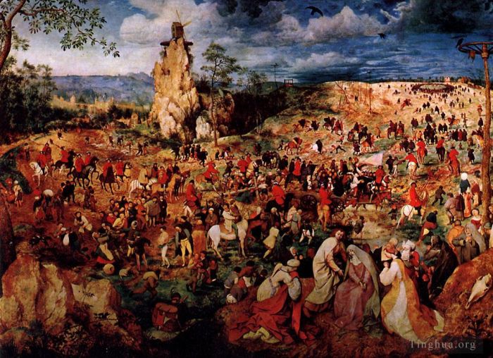 Pieter Brueghel the Elder Peinture à l'huile - La procession au Calvaire