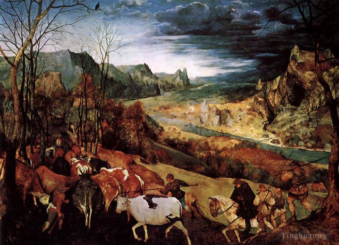 Pieter Brueghel the Elder Peinture à l'huile - Le retour du troupeau