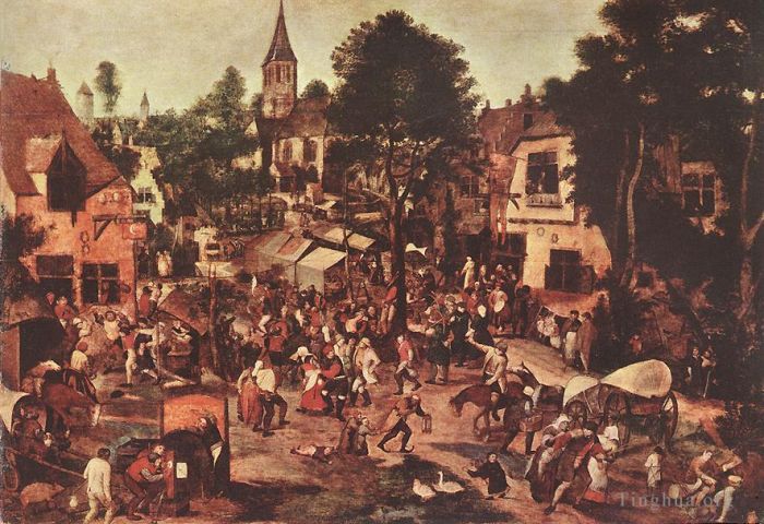 Pieter Bruegel the Younger Peinture à l'huile - Fête du Village