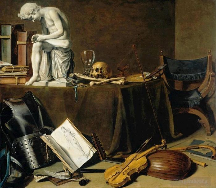 Pieter Claesz Peinture à l'huile - Nature morte de Spinario
