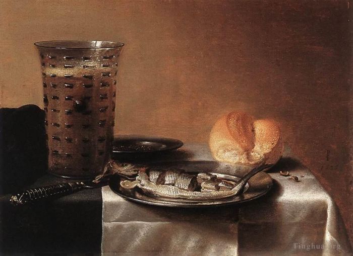 Pieter Claesz Peinture à l'huile - Nature morte au hareng
