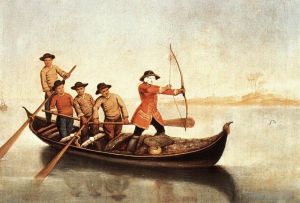 Pietro Longhi œuvres - Chasseurs de canards sur le lagon