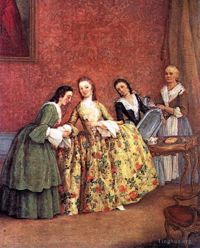 Pietro Longhi Peinture à l'huile - Le matin de la dame vénitienne