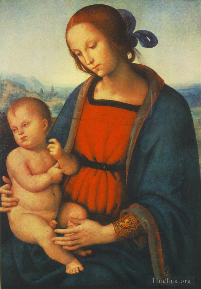Pietro Perugino Peinture à l'huile - Vierge à l'Enfant 1501