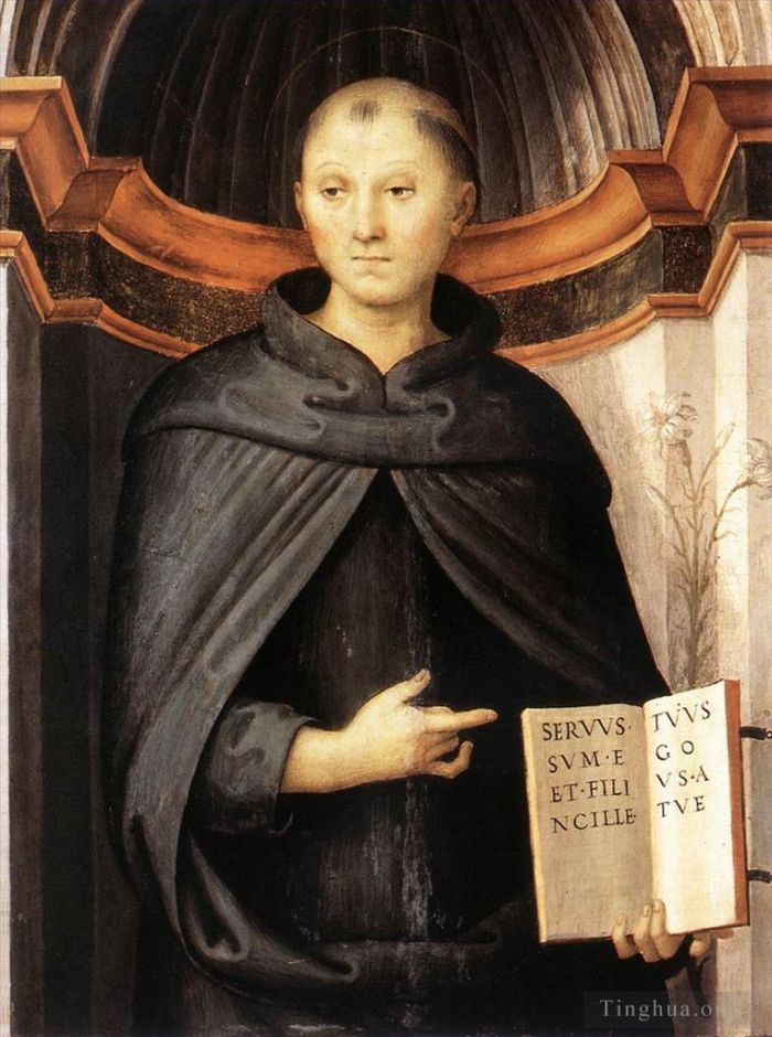 Pietro Perugino Peinture à l'huile - Saint Nicolas de Tolentino 1507