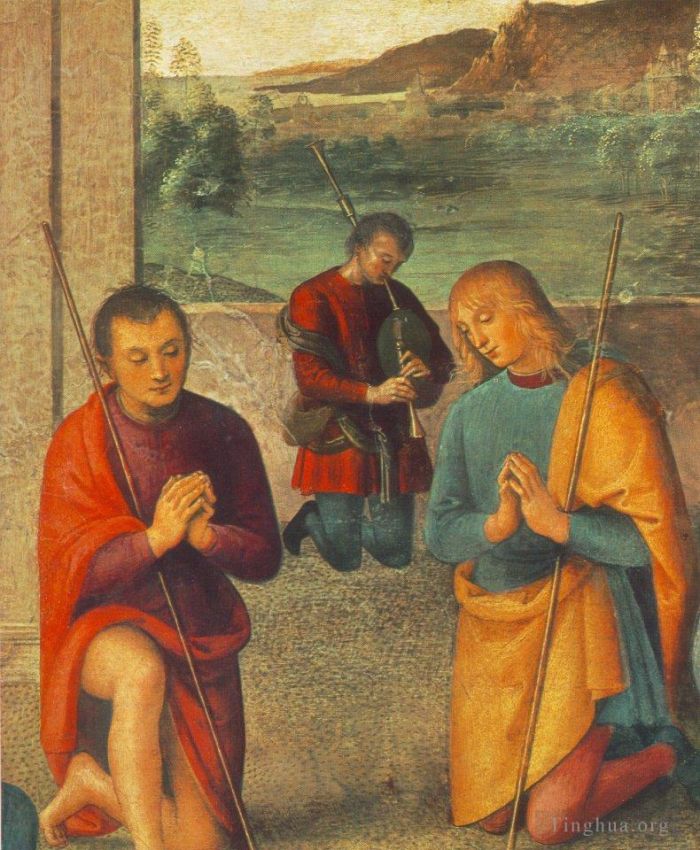 Pietro Perugino Peinture à l'huile - Le Presepio 1498détail1