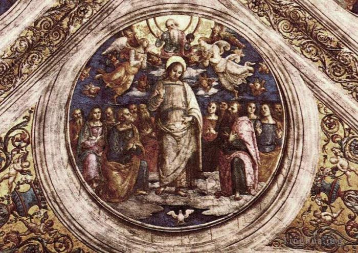 Pietro Perugino Types de peintures - La Sainte Trinité et les Apôtres