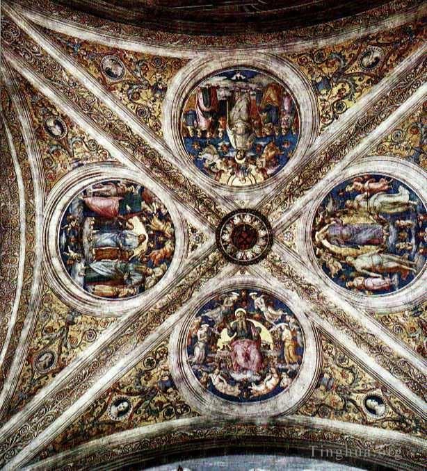 Pietro Perugino Types de peintures - Le plafond à quatre médaillons