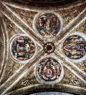 Pietro Perugino œuvres - Le plafond à quatre médaillons