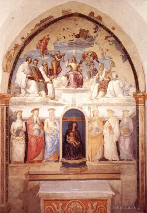 Pietro Perugino œuvres - Trinité et Six Saints 1521