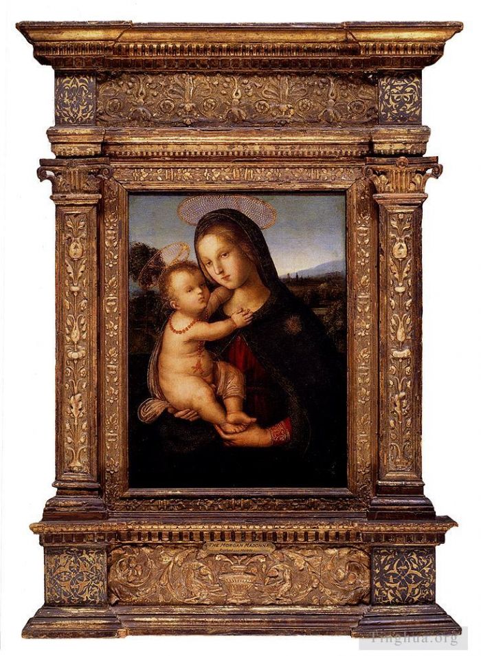 Bernardino di Betto Peinture à l'huile - Di Betto La Vierge à l'Enfant devant un paysage