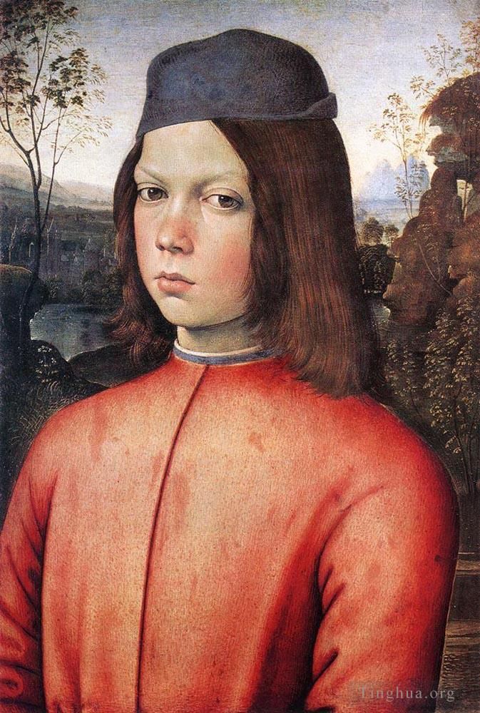Bernardino di Betto Peinture à l'huile - Portrait d'un garçon