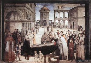 Bernardino di Betto œuvres - Mort de sainte Bernadine