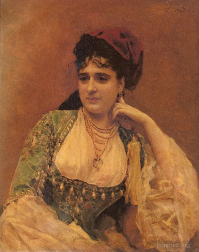 Raimundo de Madrazo y Garreta Peinture à l'huile - Portrait d'une dame
