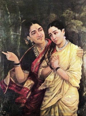 Râja Ravi Varmâ œuvres - Simhika et Sairandhri
