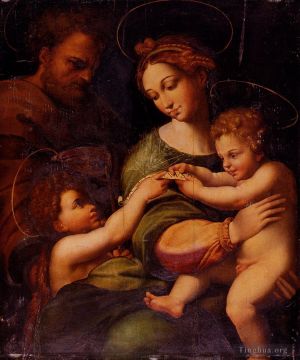 Raphaël œuvres - Sainte Famille avec Saint Jean le Baptiste