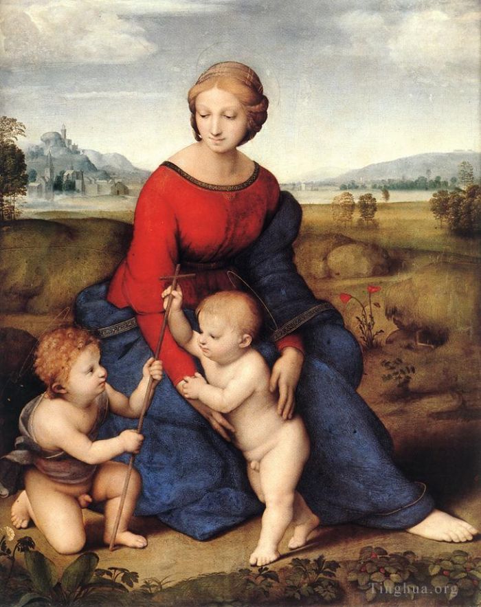 Raphaël Peinture à l'huile - Madone du Belvédère Madonna del Prato