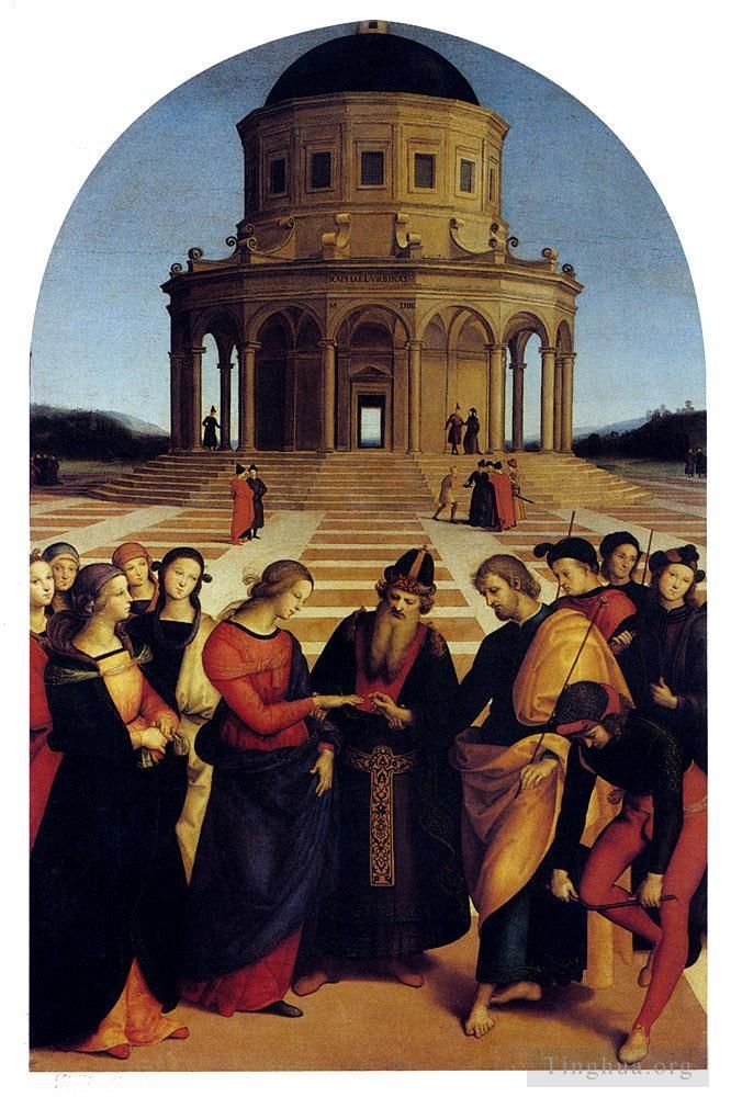 Raphaël Peinture à l'huile - Mariage de la Vierge