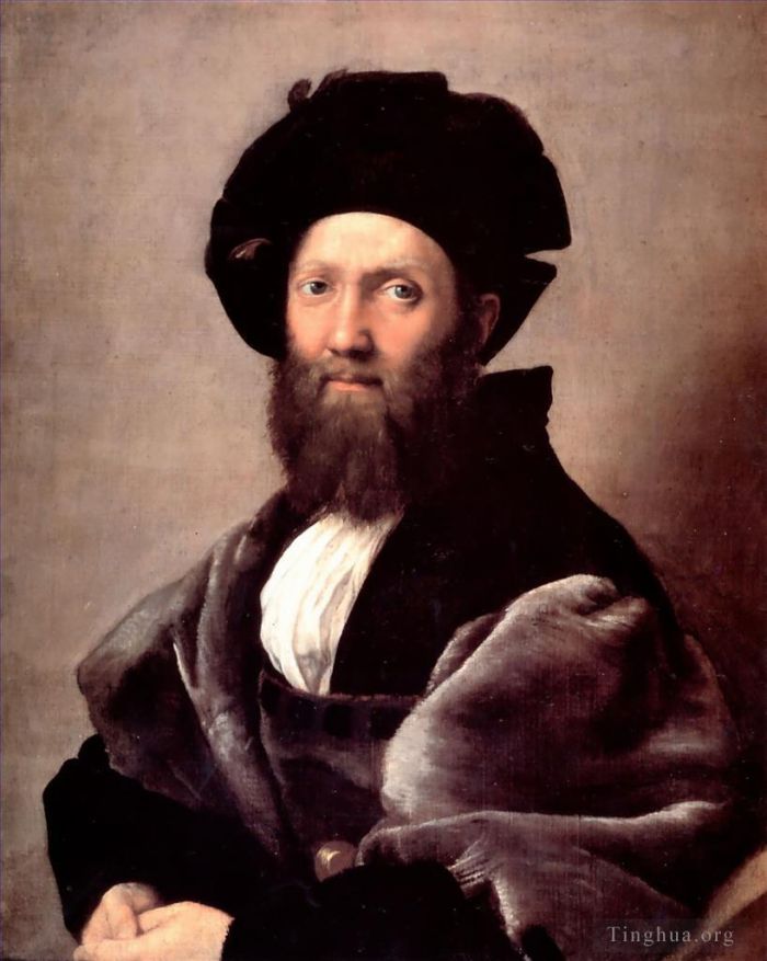 Raphaël Peinture à l'huile - Portrait de Baldassare Castiglione