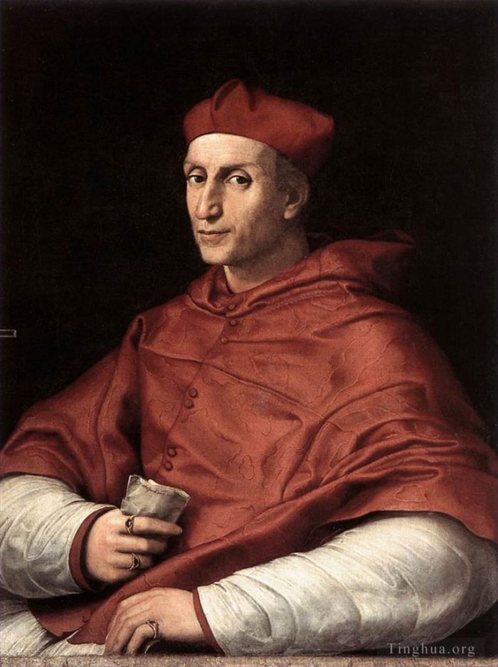 Raphaël Peinture à l'huile - Portrait du Cardinal Bibbiena