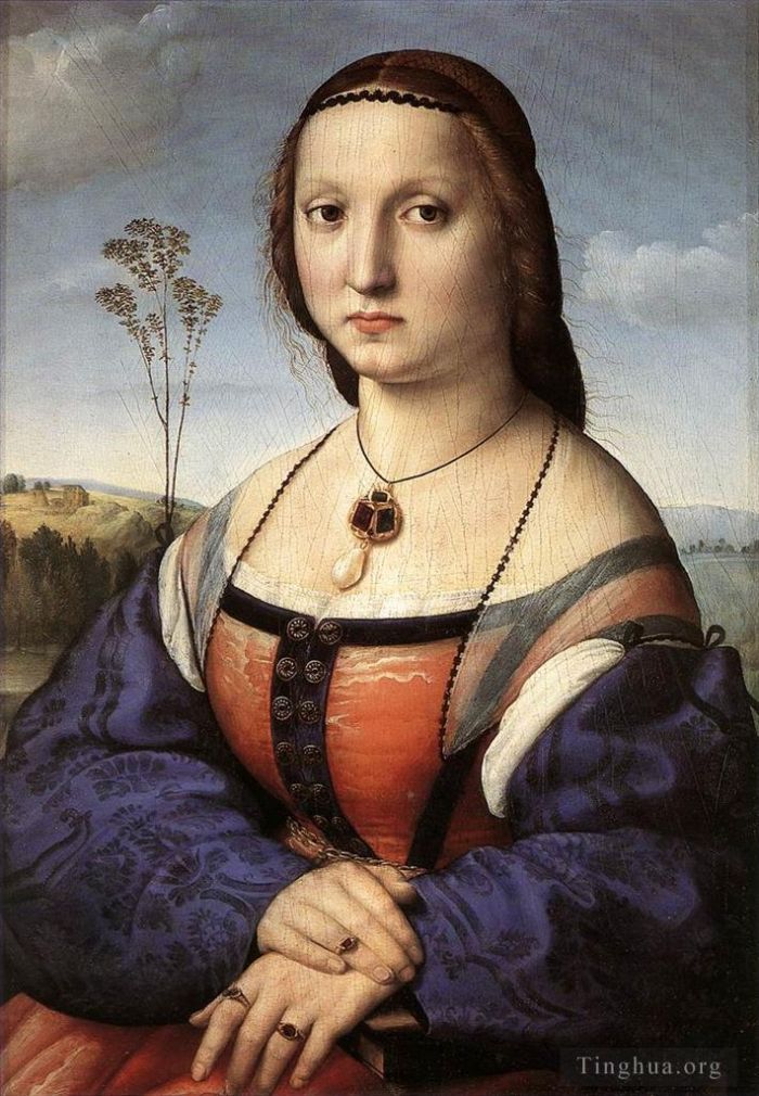Raphaël Peinture à l'huile - Portrait de Maddalena Doni