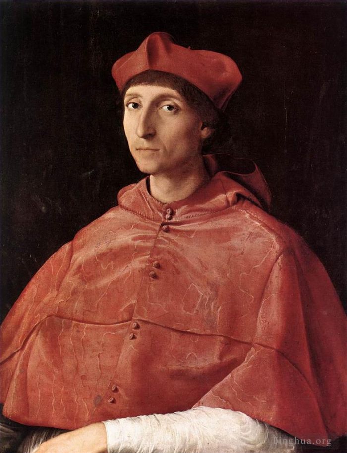 Raphaël Peinture à l'huile - Portrait d'un cardinal