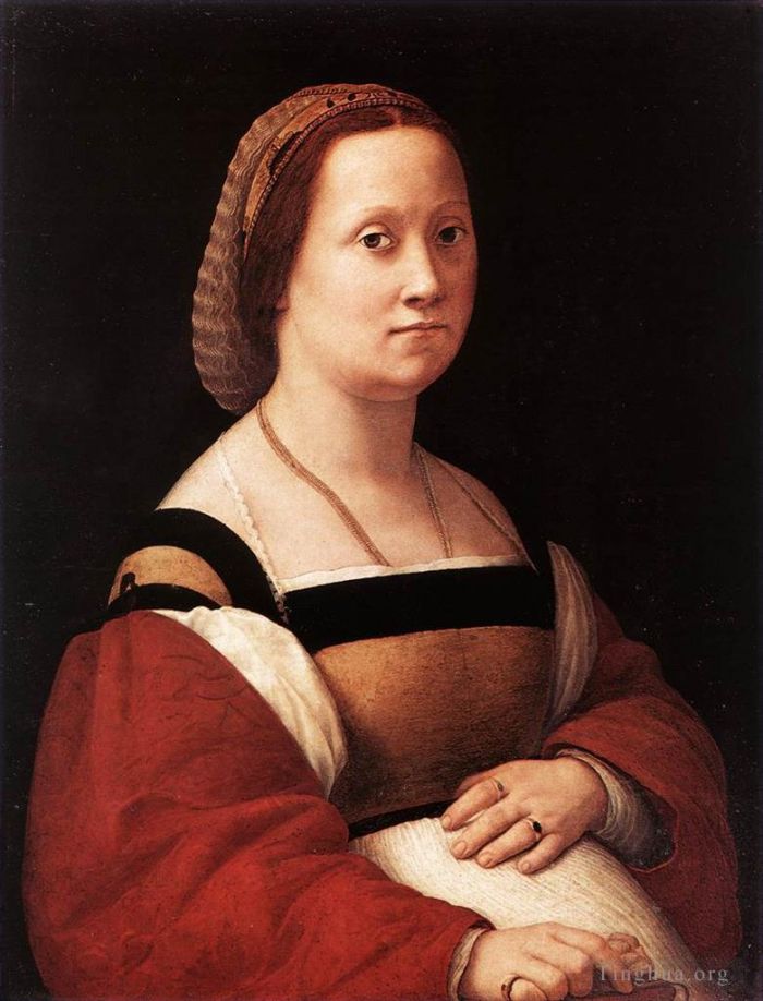 Raphaël Peinture à l'huile - Portrait de femme La Donna Gravida