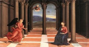 Raphaël œuvres - La prédelle de l'autel de l'Annonciation Oddi