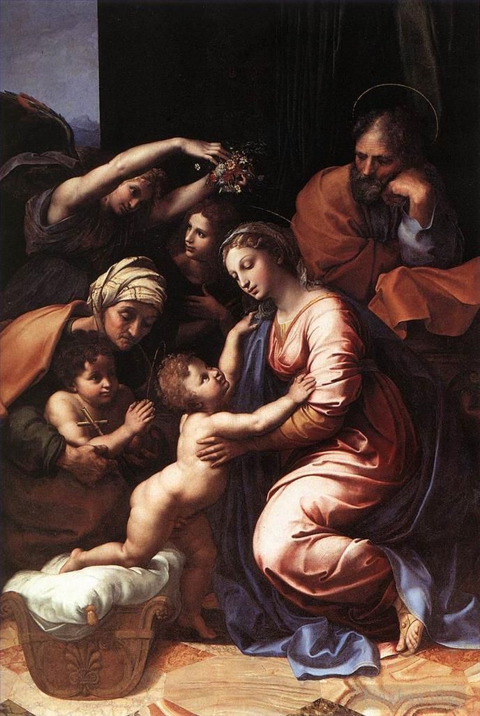 Raphaël Peinture à l'huile - La Sainte Famille