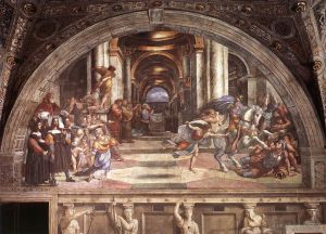 Raphaël œuvres - L'expulsion d'Héliodore du Temple