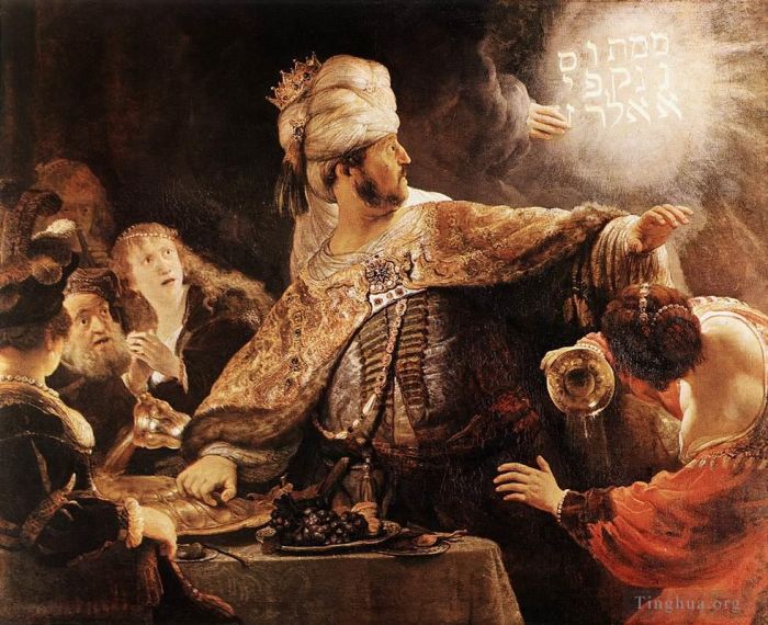 Rembrandt Harmenszoon van Rijn Peinture à l'huile - Fête de Belshazzars