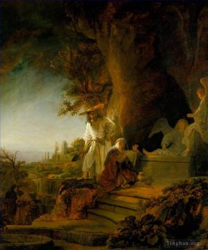 Rembrandt Harmenszoon van Rijn œuvres - Le Christ et Sainte Marie-Madeleine au tombeau